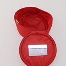 Christian Dior Trotter Canvas Pouch Leather 6 Set White Beige Red Auth CB301-17