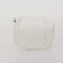 Christian Dior Trotter Canvas Pouch Leather 6 Set White Beige Red Auth CB301-23