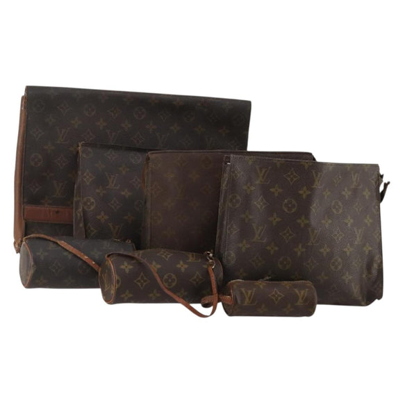 LOUIS VUITTON Monogram Pouch 7 Set LV Auth CB302