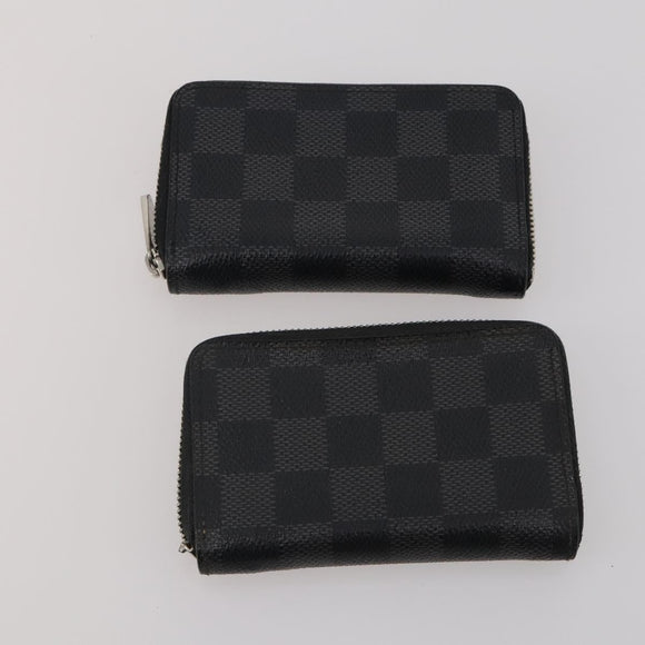 LOUIS VUITTON Damier Graphite Wallet 10 Set LV Auth CB303