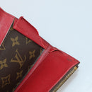 LOUIS VUITTON Monogram Wallet Leather 10 Set Black LV Auth CB304-13