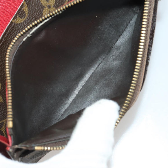 LOUIS VUITTON Monogram Wallet Leather 10 Set Black LV Auth CB304