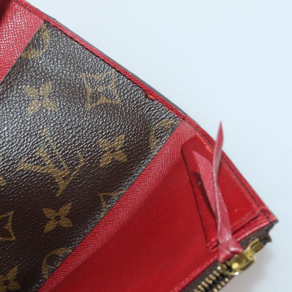 LOUIS VUITTON Monogram Wallet Leather 10 Set Black LV Auth CB304