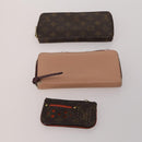 LOUIS VUITTON Monogram Wallet Leather 10 Set Black LV Auth CB304-3