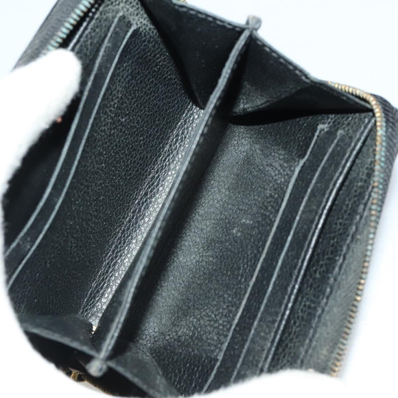 LOUIS VUITTON Monogram Wallet Leather 10 Set Black LV Auth CB304