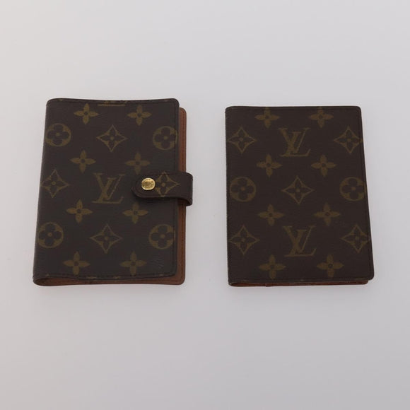 LOUIS VUITTON Monogram Agenda PM Day Planner Cover 10 Set LV Auth CB305