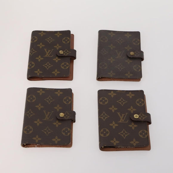 LOUIS VUITTON Monogram Agenda PM Day Planner Cover 10 Set LV Auth CB305
