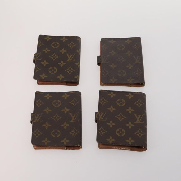 LOUIS VUITTON Monogram Agenda PM Day Planner Cover 10 Set LV Auth CB305