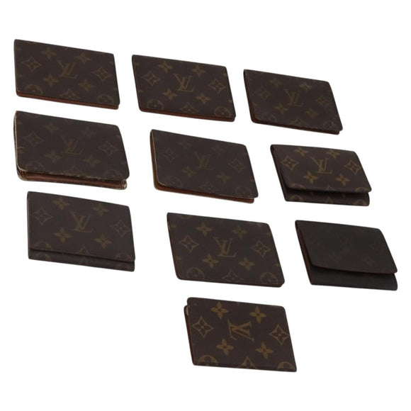 LOUIS VUITTON Monogram Card Case 10 Set LV Auth CB306