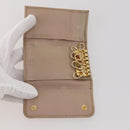 PRADA Key Case Saffiano leather 10 Set Black Beige Auth CB308-12
