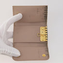 PRADA Key Case Saffiano leather 10 Set Black Beige Auth CB308-5