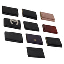 CHANEL Key Case Leather Caviar Skin 10 Set Pink Black purple CC Auth CB309-1