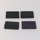 CHANEL Key Case Leather Caviar Skin 10 Set Pink Black purple CC Auth CB309-10