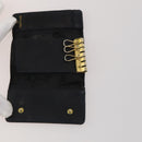 CHANEL Key Case Leather Caviar Skin 10 Set Pink Black purple CC Auth CB309-11