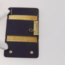 CHANEL Key Case Leather Caviar Skin 10 Set Pink Black purple CC Auth CB309-15
