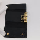 CHANEL Key Case Leather Caviar Skin 10 Set Pink Black purple CC Auth CB309-23