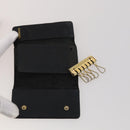 CHANEL Key Case Leather Caviar Skin 10 Set Pink Black purple CC Auth CB309-7