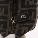 FENDI Zucca Canvas Pouch Black Brown Auth CB310-19