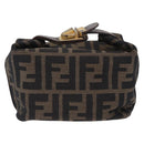 FENDI Zucca Canvas Pouch Black Brown Auth CB310-2
