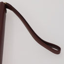 CARTIER Clutch Bag Leather 3 Set Bordeaux Gold Tone Auth CB311-13