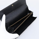 LOUIS VUITTON Epi Long Wallet 10 Set Black Brown Yellow LV Auth CB320-22