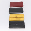 LOUIS VUITTON Epi Long Wallet 10 Set Black Brown Yellow LV Auth CB320-7