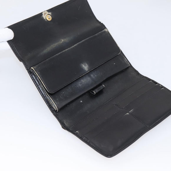 LOUIS VUITTON Epi Long Wallet 10 Set Black Brown Yellow LV Auth CB320