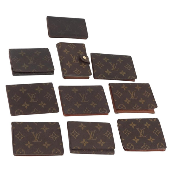 LOUIS VUITTON Monogram Card Case 10 Set LV Auth CB321