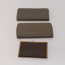 CELINE Macadam Canvas Wallet PVC Leather 10 Set Brown Beige Black Auth CB323-11