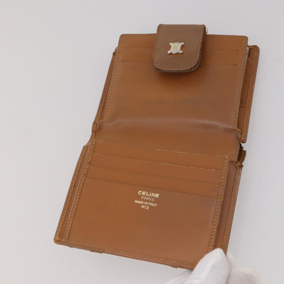 CELINE Macadam Canvas Wallet PVC Leather 10 Set Brown Beige Black Auth CB323