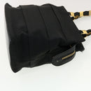 Salvatore Ferragamo Hand Bag Nylon Black AU-21-5251 Auth cl499-4