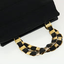 Salvatore Ferragamo Hand Bag Nylon Black AU-21-5251 Auth cl499-6