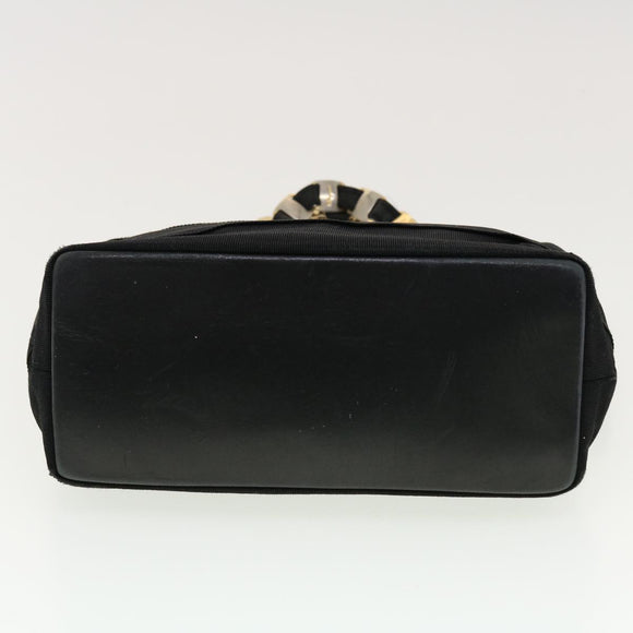 Salvatore Ferragamo Hand Bag Nylon Black AU-21-5251 Auth cl499
