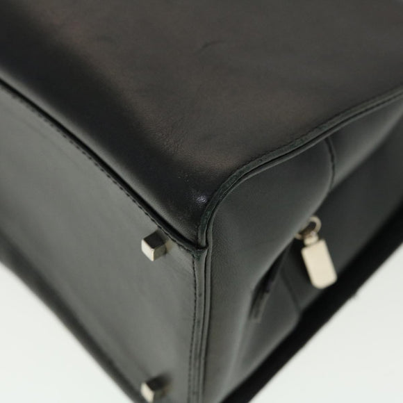 Salvatore Ferragamo Hand Bag Leather Black Auth cl501