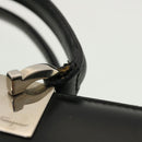 Salvatore Ferragamo Hand Bag Leather Black Auth cl501-9