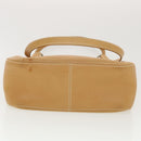 Salvatore Ferragamo Shoulder Bag Leather Beige Auth cl519-5