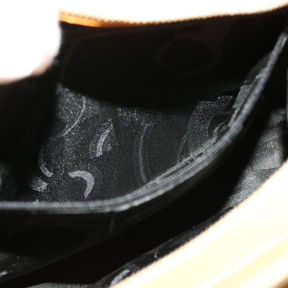 Salvatore Ferragamo Shoulder Bag Leather Beige Auth cl519