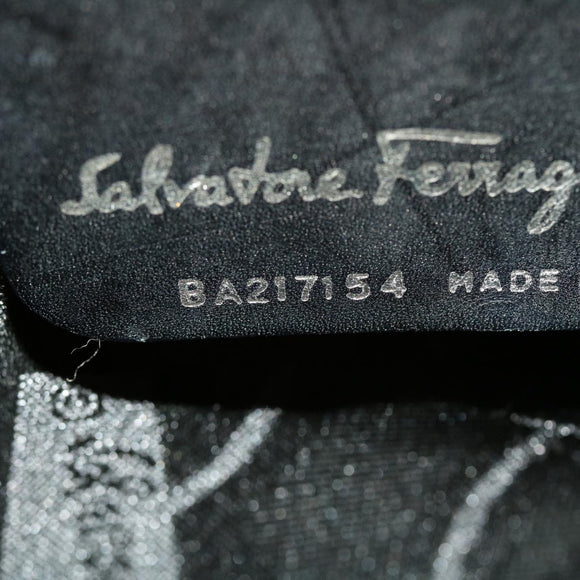 Salvatore Ferragamo Shoulder Bag Leather Beige Auth cl519