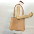 Salvatore Ferragamo Shoulder Bag Leather Beige Auth cl519-23