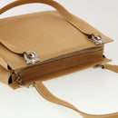 Salvatore Ferragamo Shoulder Bag Leather Beige Auth cl519-6