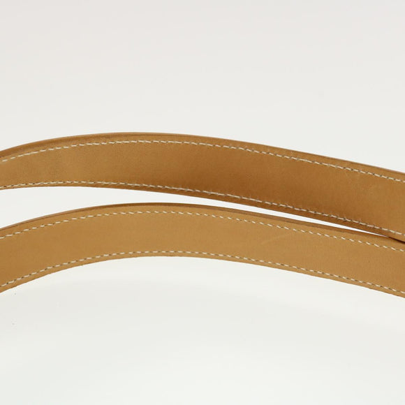 Salvatore Ferragamo Shoulder Bag Leather Beige Auth cl519