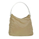 PRADA Shoulder Bag Nylon Beige Auth cl581-1