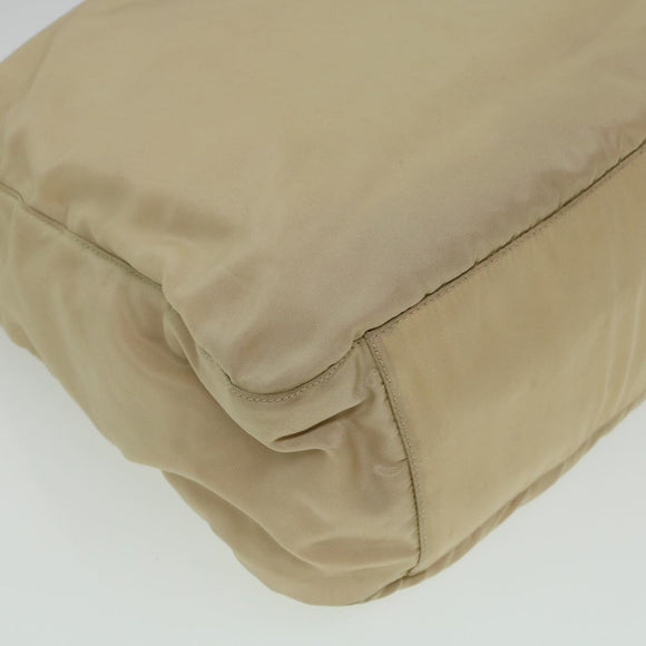 PRADA Shoulder Bag Nylon Beige Auth cl581