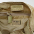 PRADA Shoulder Bag Nylon Beige Auth cl581-19