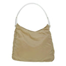 PRADA Shoulder Bag Nylon Beige Auth cl581-13