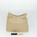 PRADA Shoulder Bag Nylon Beige Auth cl581-12