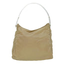 PRADA Shoulder Bag Nylon Beige Auth cl581-2