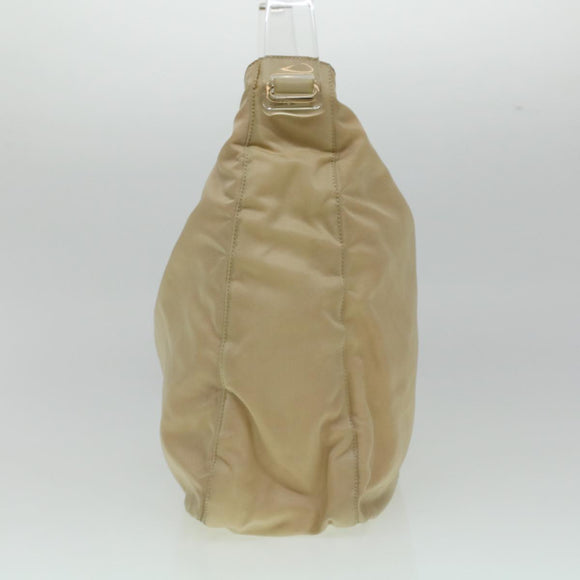 PRADA Shoulder Bag Nylon Beige Auth cl581