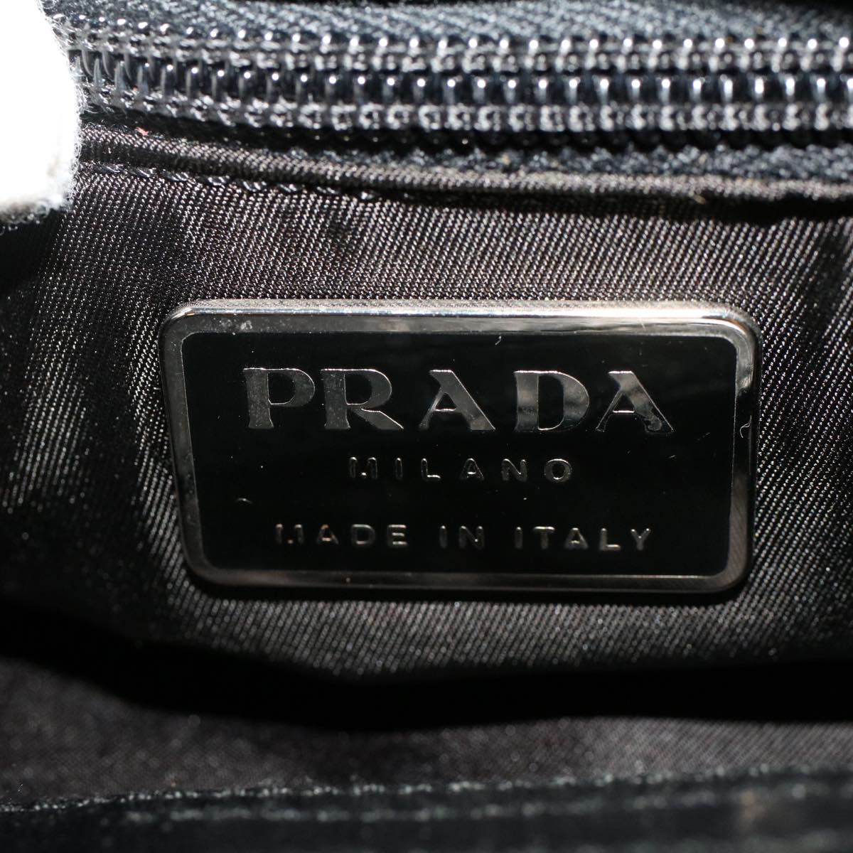 PRADA Hand Bag Nylon Black Auth cl667