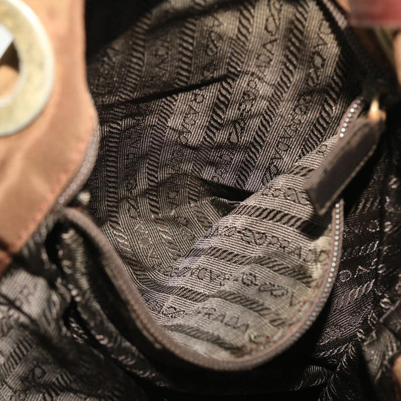 PRADA Tote Bag Nylon Brown Auth cl694